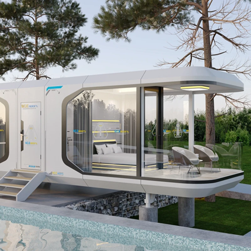 Removable High End Light Steel Prefabricated Tiny House Bedrooms and Living Room Tinny Container