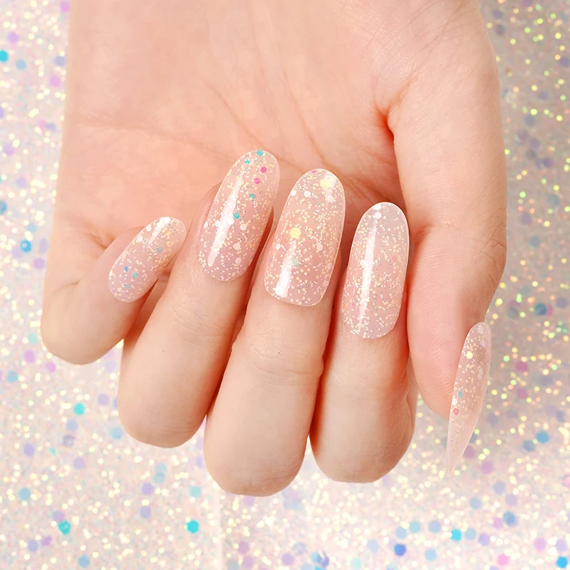 2024 Glow in the dark gel nail wraps new brand UV Gel Polish Nail Art Wraps