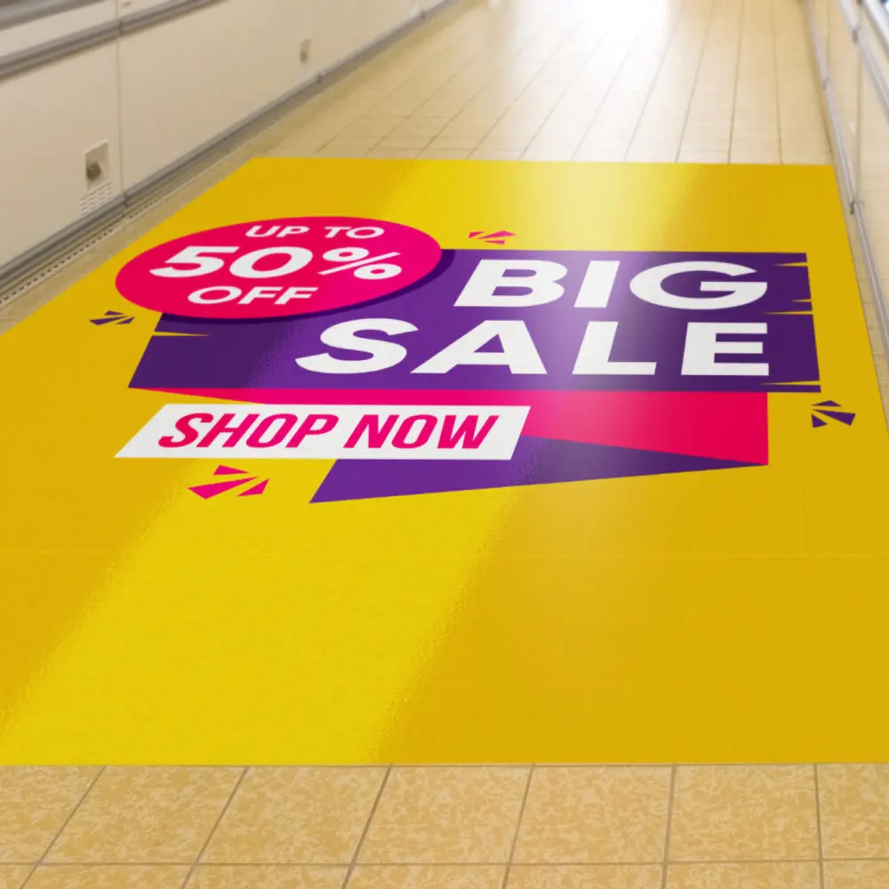 Custom advertising Decoration Waterproof And Anti-Slip Floor Graphics Vinyl Decal Sticker