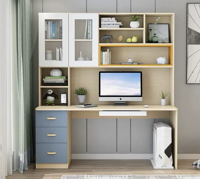 Современная домашняя книжный шкаф студент письменный стол