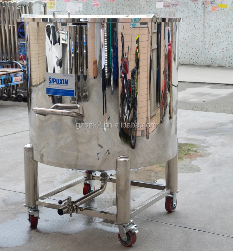2000L beverage storage tank, jacket kettle with agitator, syrup process tank