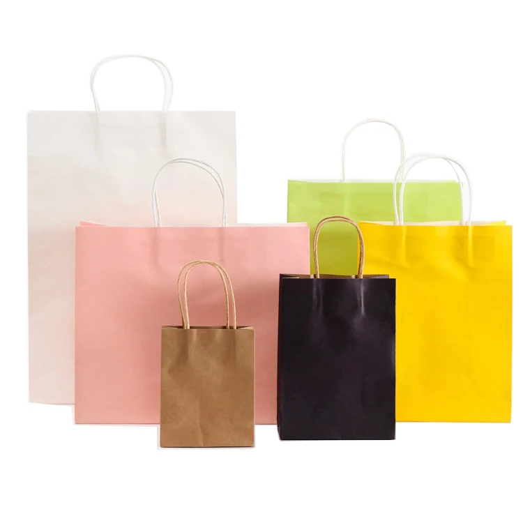 Recyclable Customized Gift Paper Shopping Bag Kraft Paper Bags