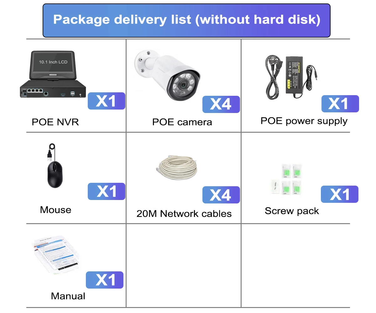 Система видеонаблюдения 3MP CCTV камера система POE NVR комплект безопасности HD IP наружная Водонепроницаемая DVR