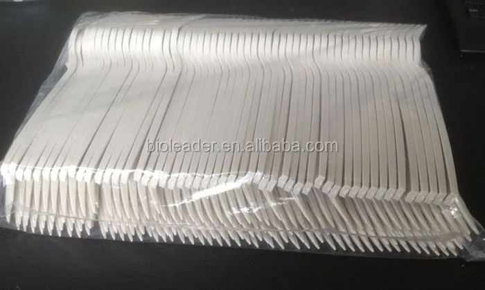 Cornstarch Material cutlery set 100% Biodegradable knife fork and spoon  for dinner