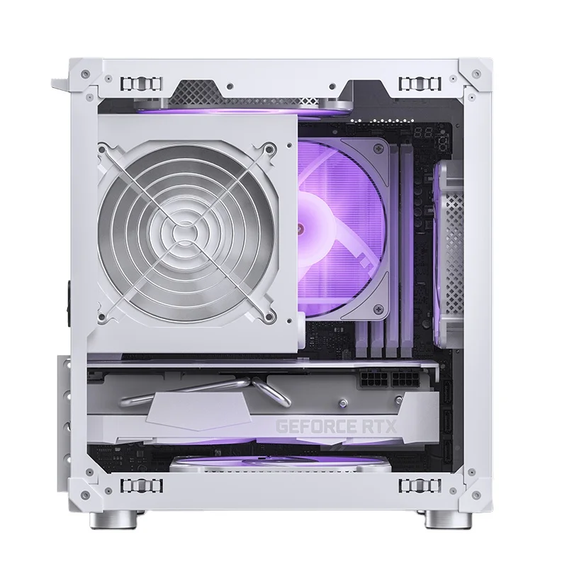 Top Computer Case C6 White RGB MicroATX PC Gaming CASE mobile case