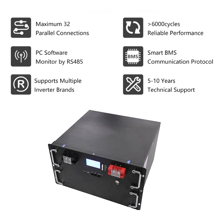 High Capacity 51.2V 48V  24V 100Ah 200ah Rack Mounted Lifepo4 Lithium Battery 8000 Cycle Life Home Solar Energy Storage System