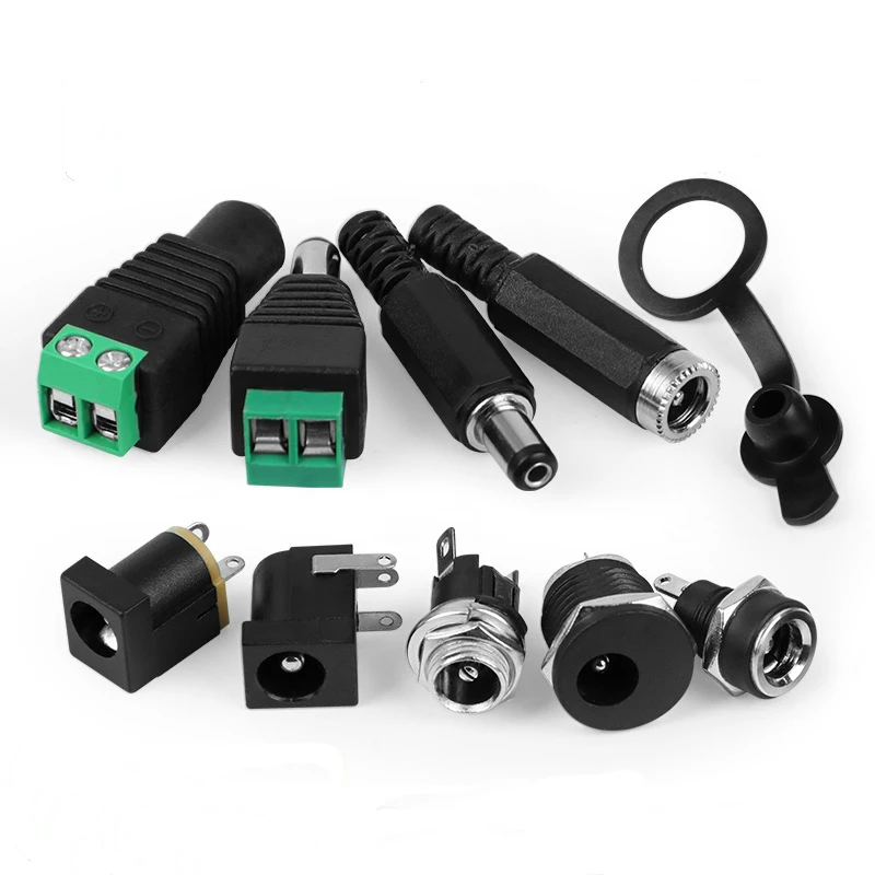 3 Pin Plastic Female DC Power Jack Socket Connector 100pcs/bag