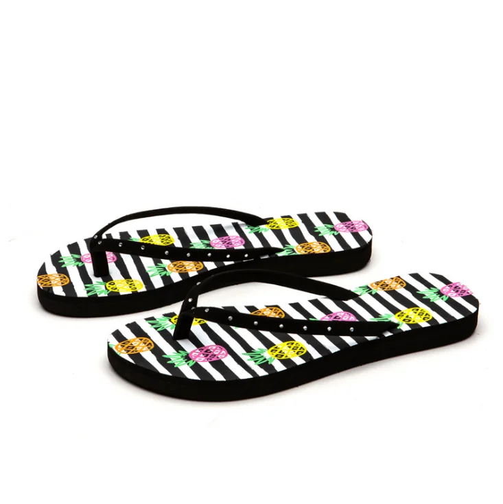 Anti Slip Flip Flops Rubber Custom Logo Bathroom Sublimation Slippers For Women