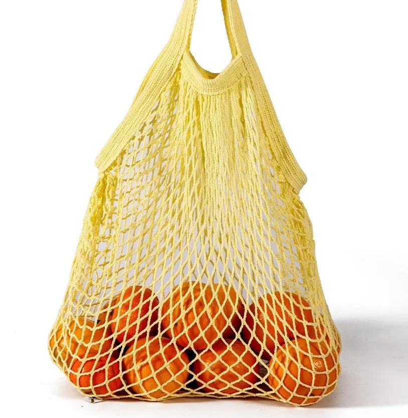 Hot cotton net bag portable cotton bag cotton net supermarket vegetable fruit net shopping canvas bag