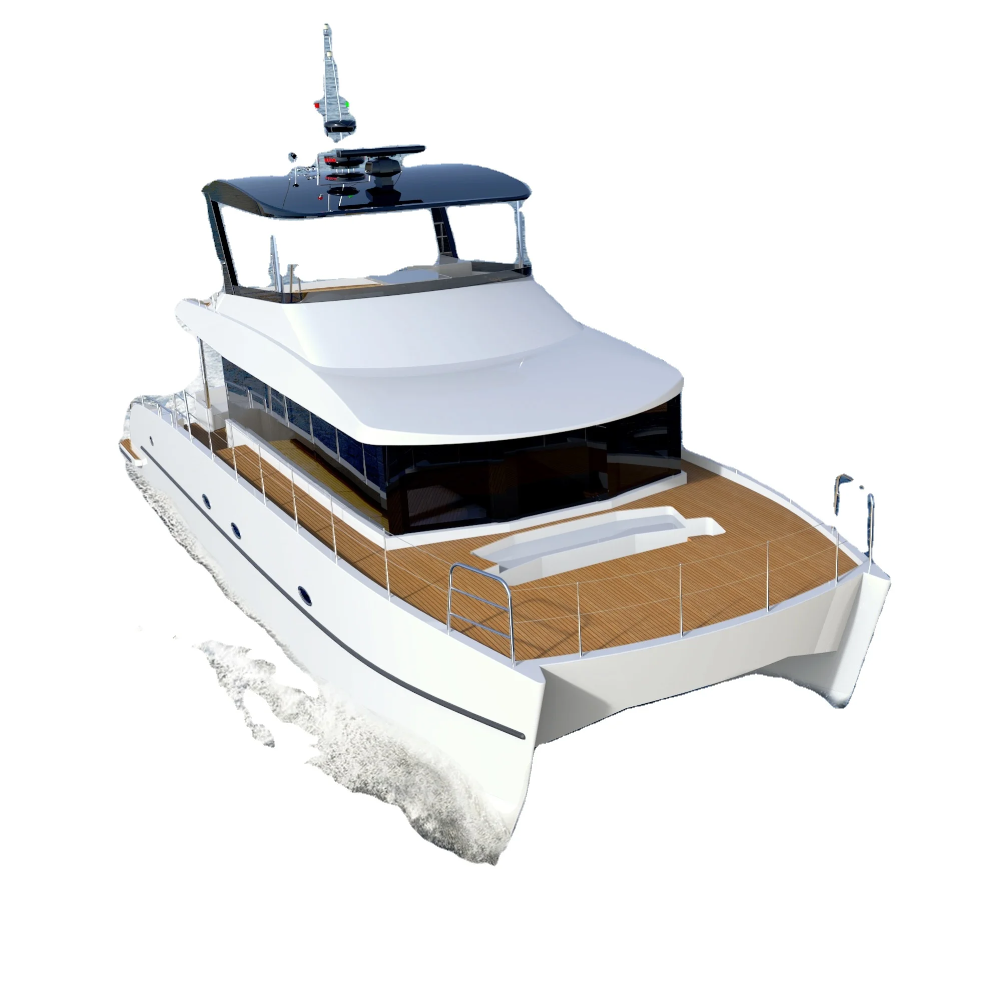 New 2023 The latest 46 ft catamaran fiberglass boat  yacht made  China yacht for  hot sale