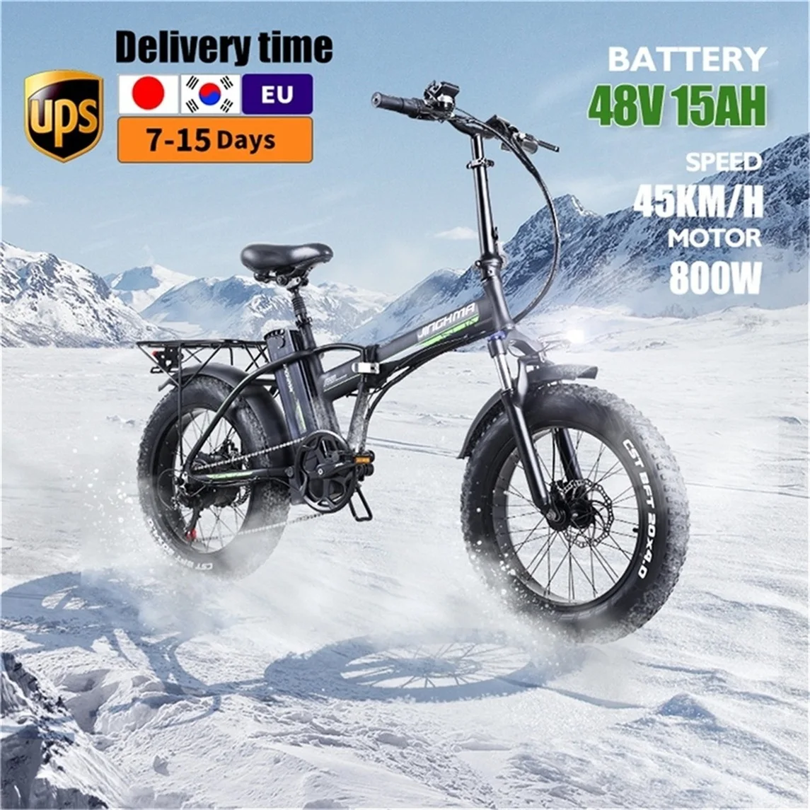 Good Qualify Electric Bik Bicycle Black Color Noise Reduction 800W Electric Bike With LCD Screen
