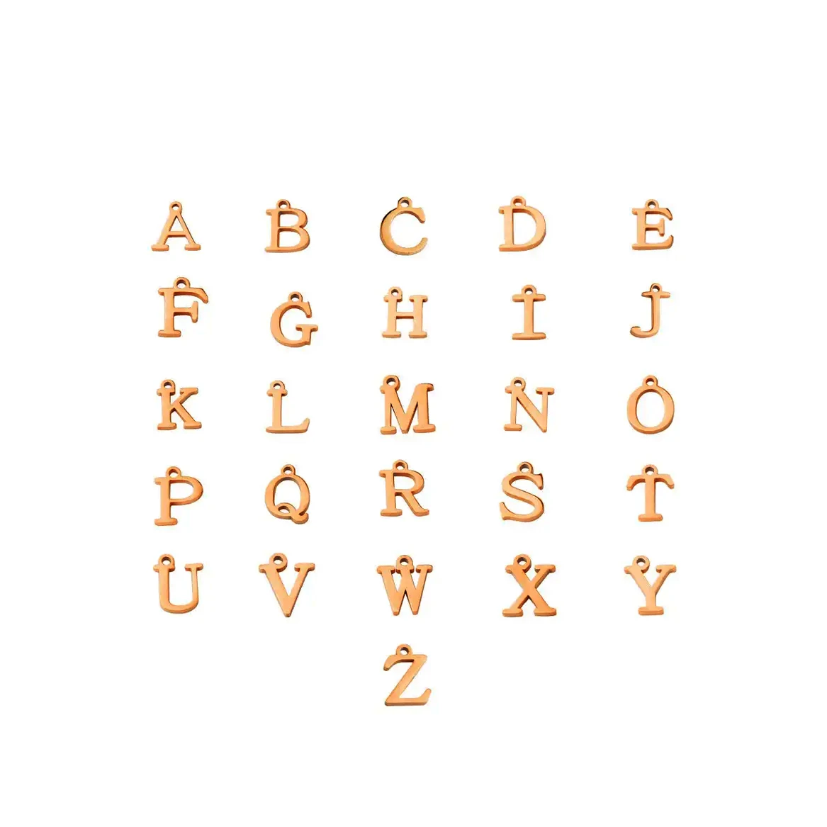 A-Z Подвеска из нержавеющей стали с золотым покрытием для изготовления украшений ожерелий и браслетов