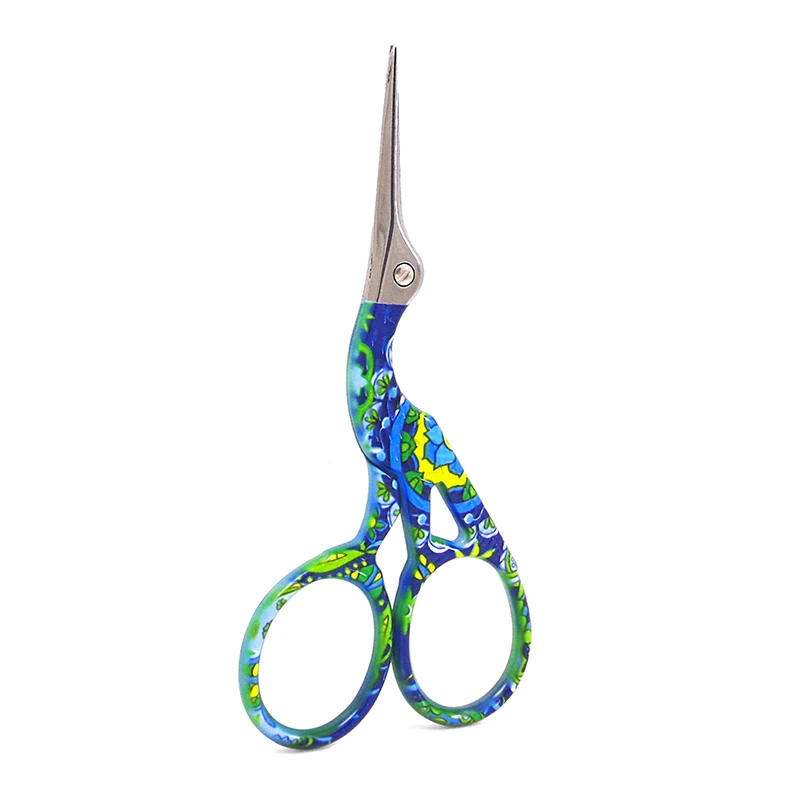 FOCSTAR Gold Rose Gold Small Crane Bird Stork Scissors Sewing Embroidery Tailor Dressmaker Scissors Shears (BT8023)