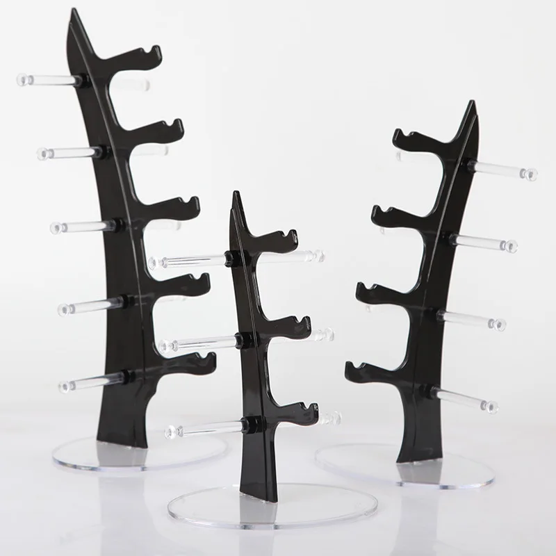 Yiwu wholesale Custom logo Plastic showcases glass display cabinet stand stock Cheap glasses display