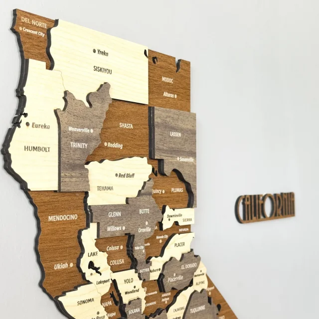 Custom large decorate map laser cuted multicolor worlds 3D wood world map wall world travel map