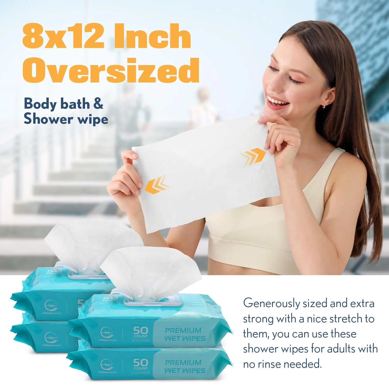 High Quality Disposable Travel Biodegradable Tissue Body Cleaning Wipes for Adults