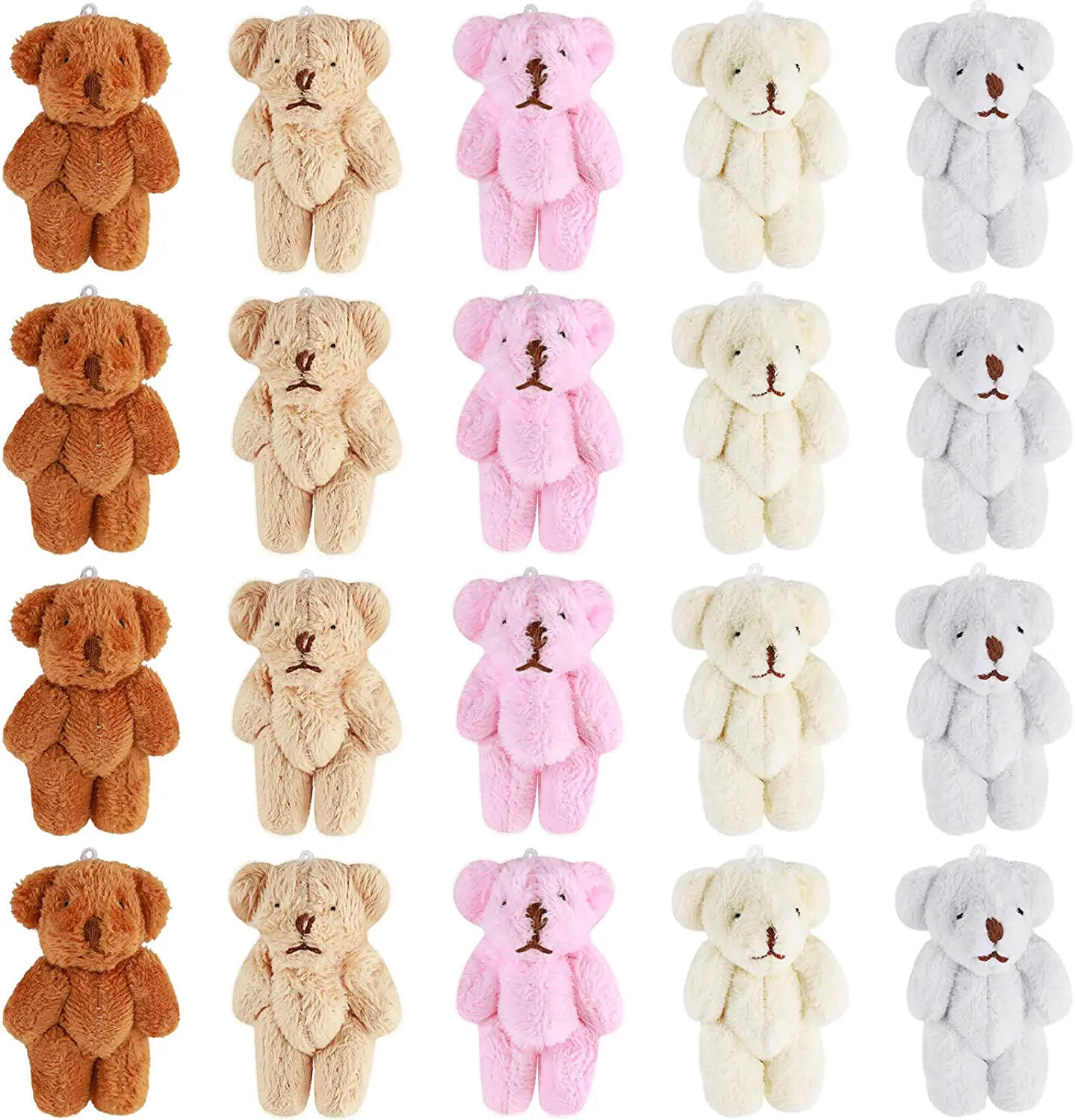 HOT selling  Mini Bear Small Bears Doll Plush Soft Animal Toys Tiny Stuffed Bear for Birthday Cake Wedding Decorations Party