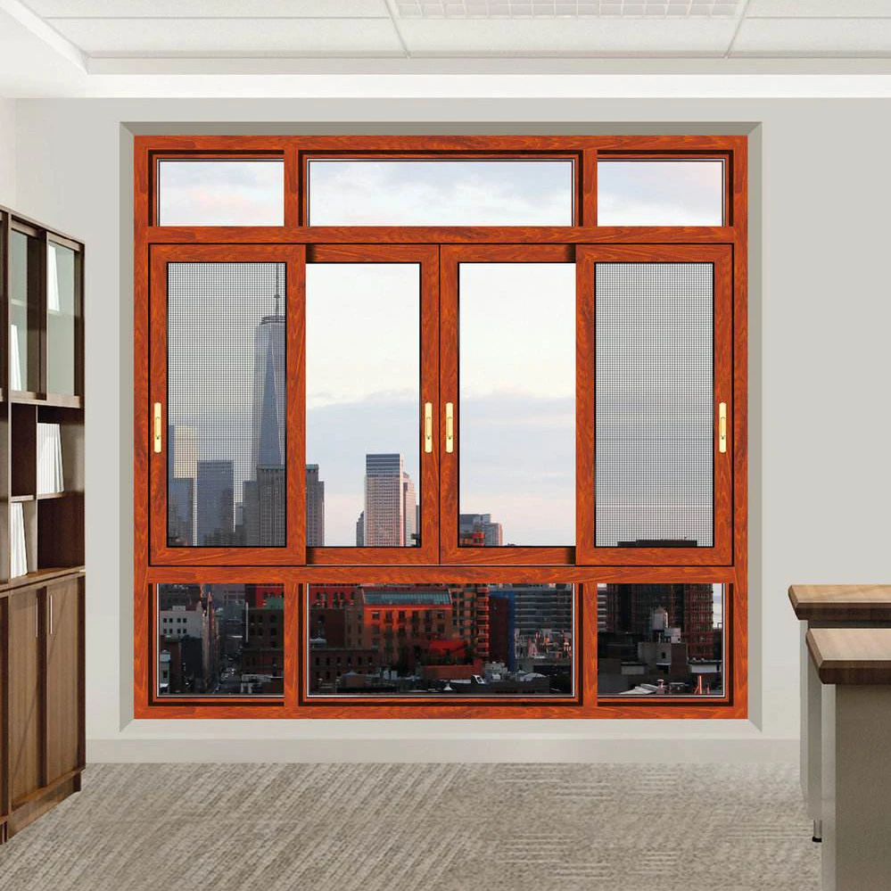 Custom balcony design aluminium sliding windows energy saving windows double glazing