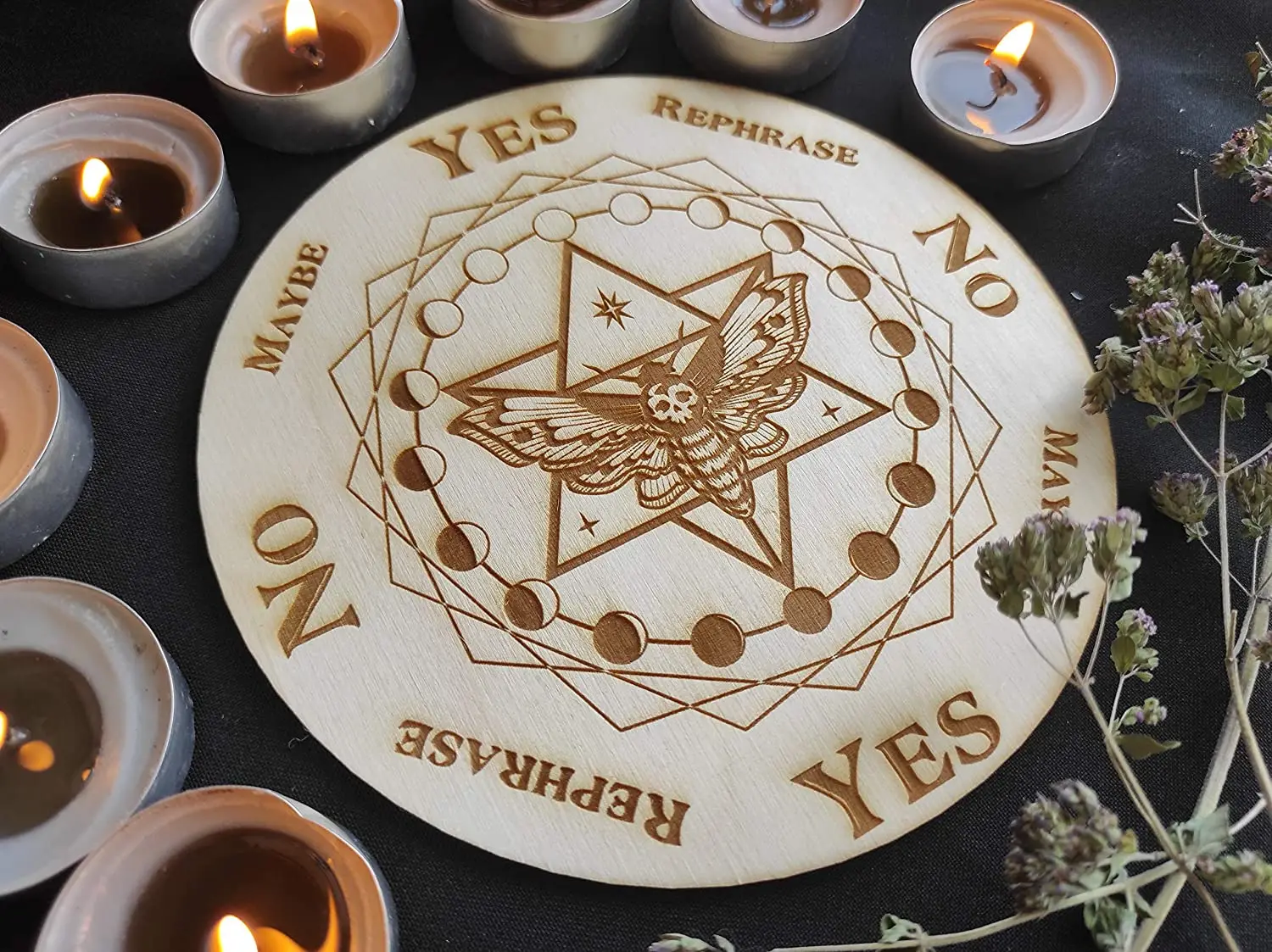 Деревянная маятниковая доска гадания инструменты для духа и оккультистических привычек украшение алтаря ведьмы Викки духовные