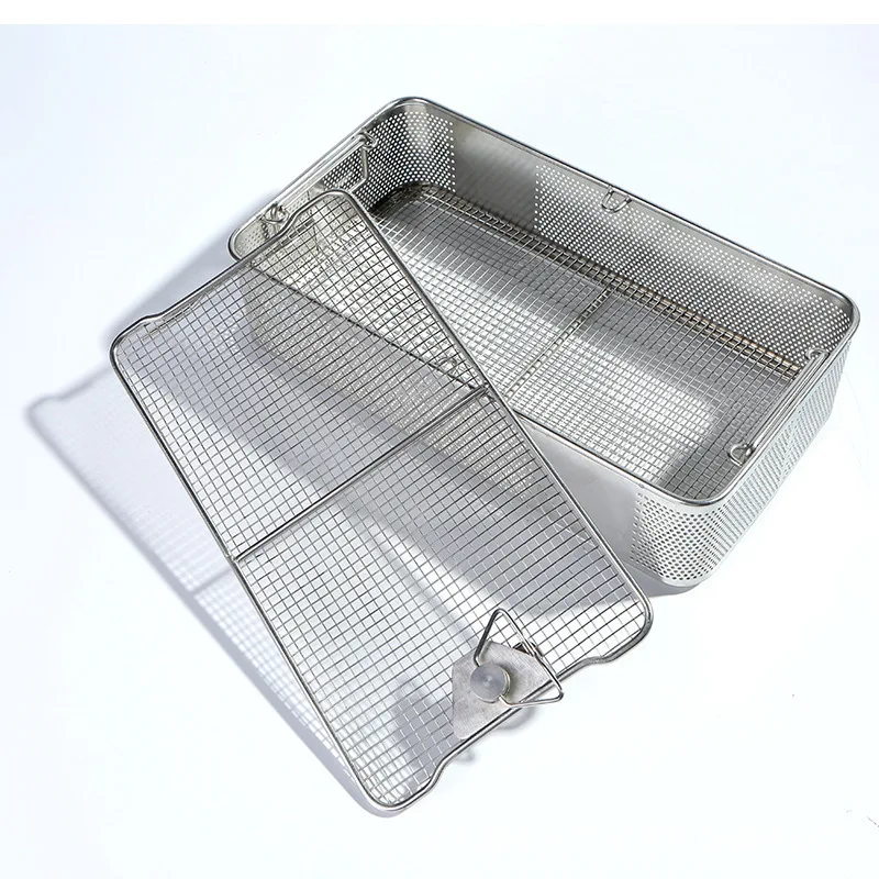 electropolished stainless steel wire mesh baskets with lids