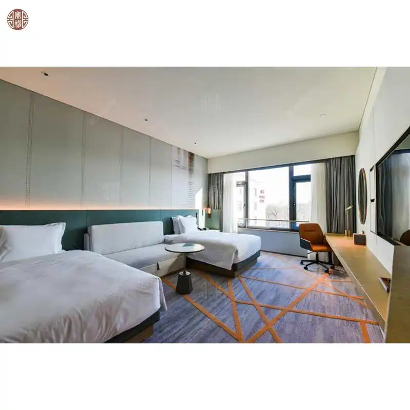 Hot Selling  Modern Contracted Design Hotel Bedroom Furniture Hotel Wood Beds