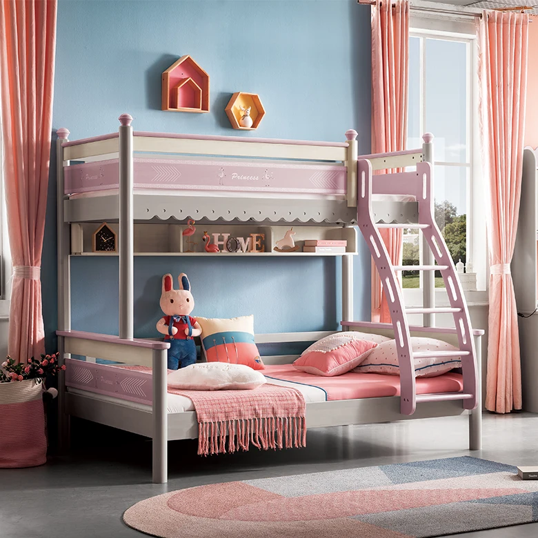 
Environmentally Friendly Cabinets Design Kids Room Furniture Children Bunk Bed with Desk 