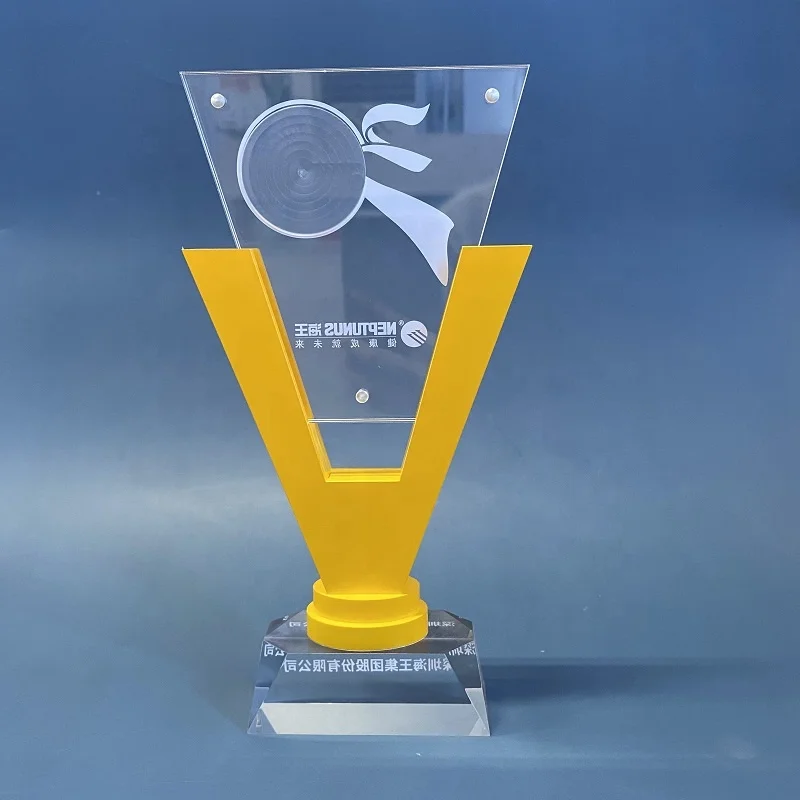 Luxury Acrylic Glass Trophy Custom Crystal Award With Base For Gift wholesale acrylic trophy custom acrylic awards