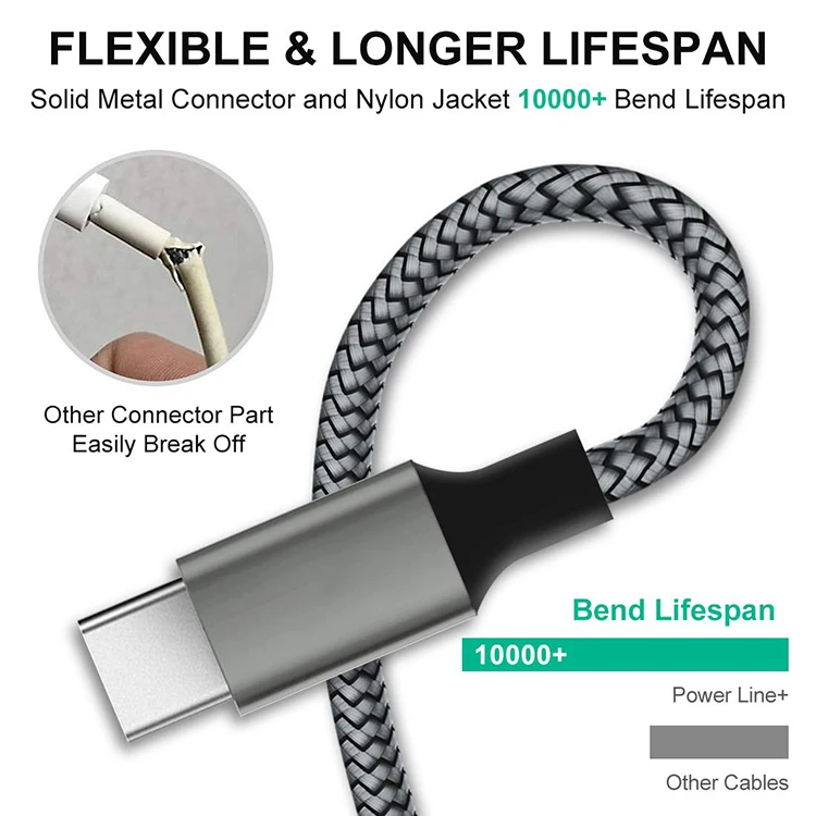  Конкурентоспособная цена от китайского производителя Usb Type C кабель для быстрой зарядки мобильного телефона на