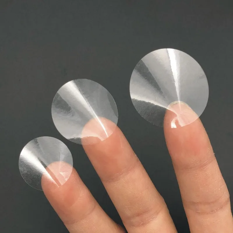 Transparent label, adhesive vinyl sticker ,top grade clear sticker 40mm/4cm