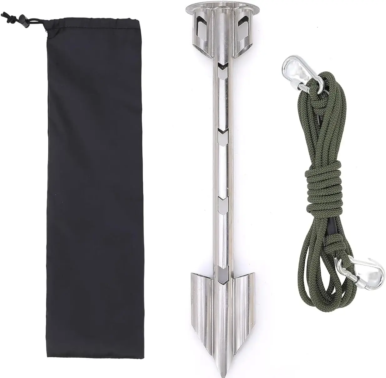 Shallow Water Anchor Pole Small Boat PWC Anchor Stainless Steel for Beach and Sandbar
