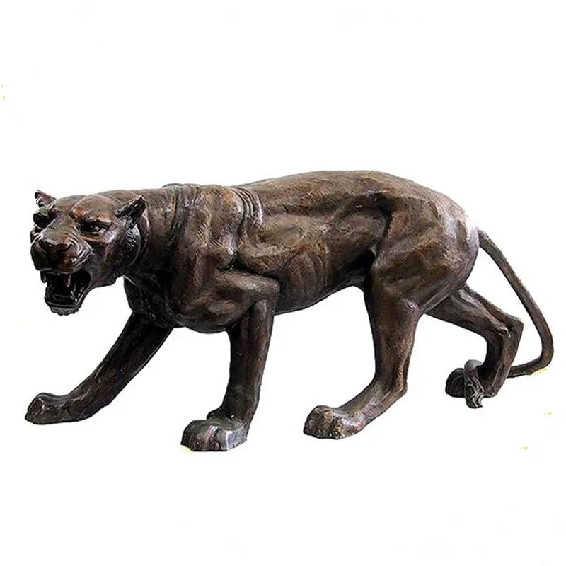 Garden Life Size Bronze Cheetah Animal Sculpture