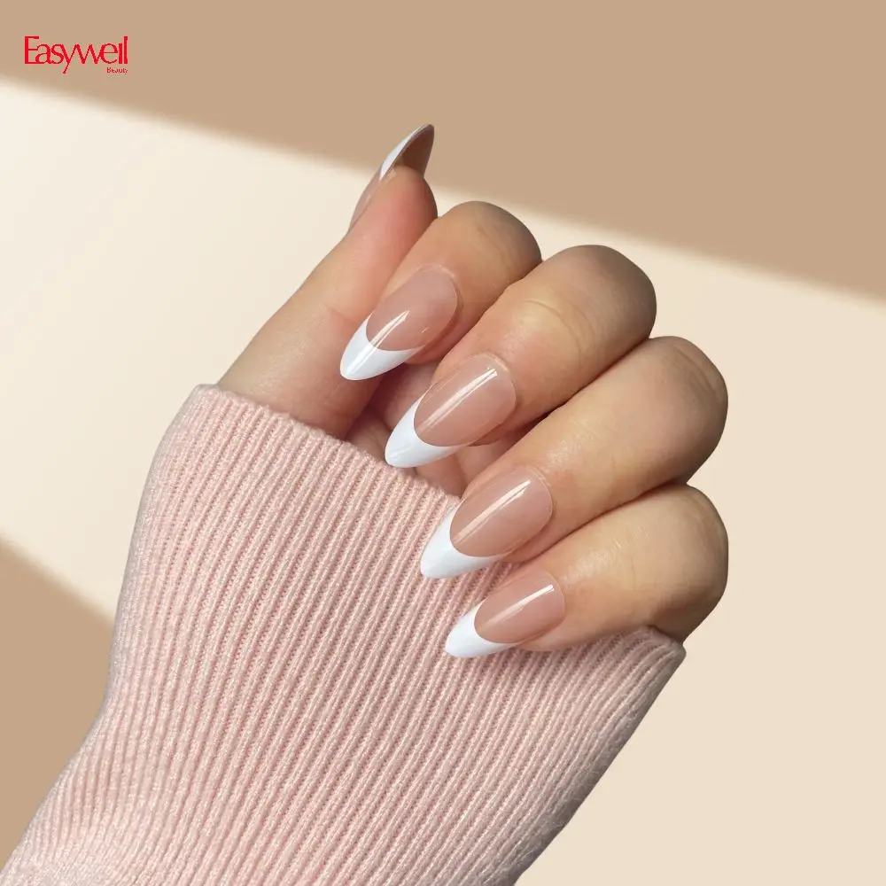 Hot selling 30pcs press on nails wholesale private label custom nail boxes easywell nail sticker