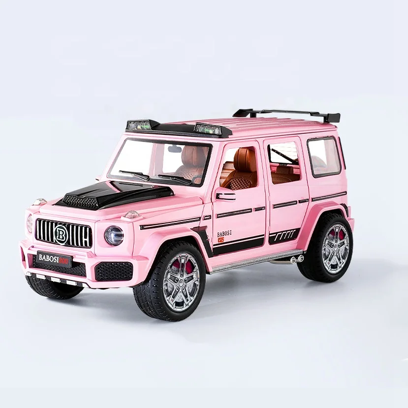 Diecast Model Car 1/24 Scale Car Model G800 Pull Back Alloy Model Car with Sound and Light Toy Vehicles for Kids