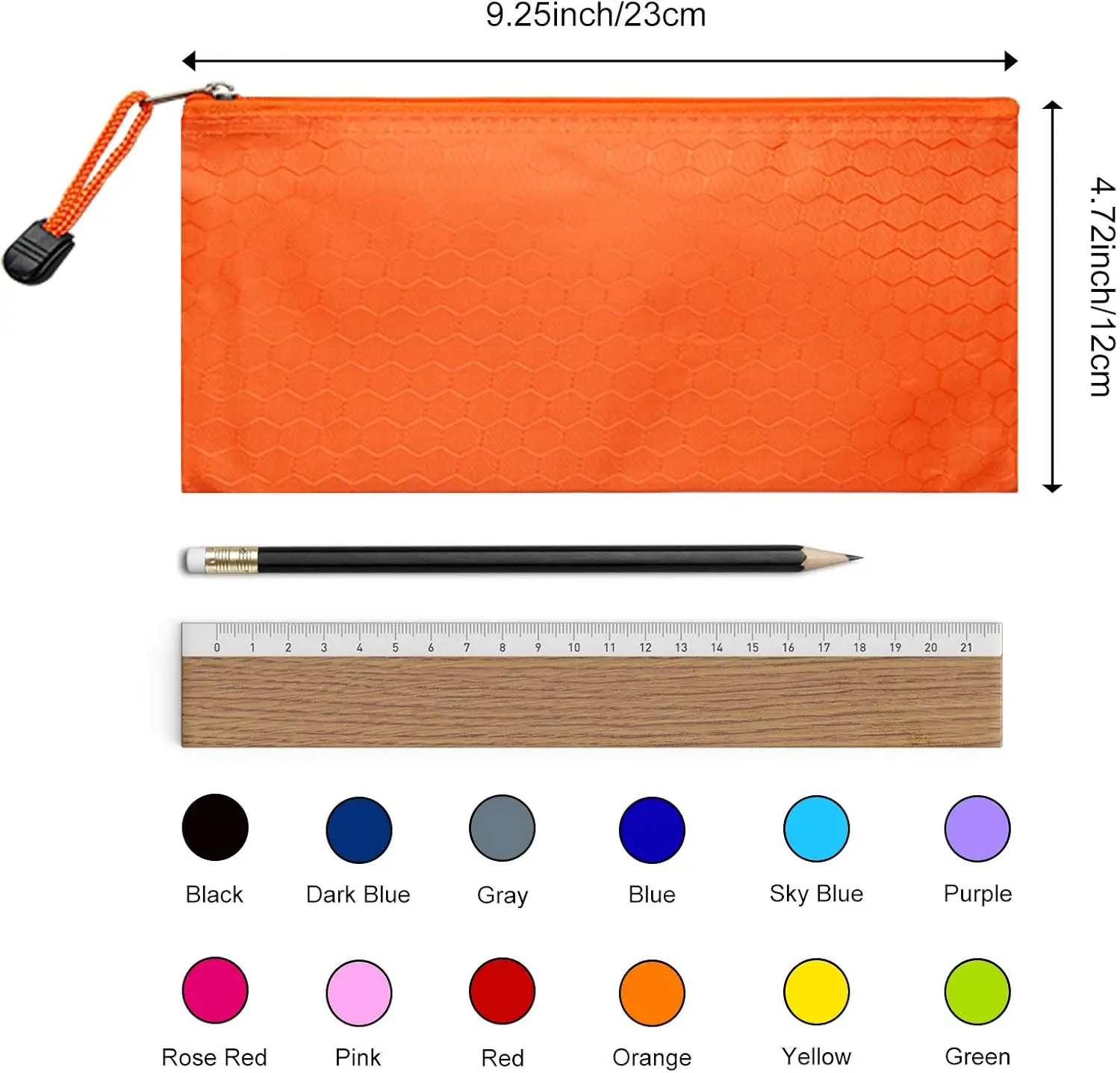 Waterproof Pencil Storage Bag Nylon Mesh Zipper Pouch A6 Travel Essentials Organizer Plastic File Folders for School & Office