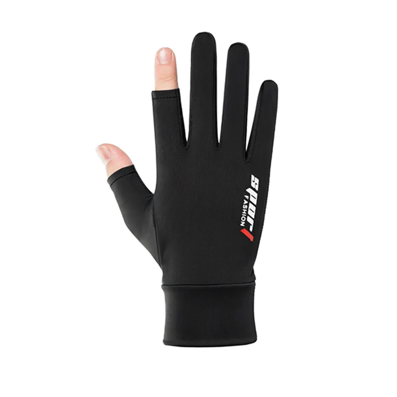 Summer Outdoor Sunscreen Safety Gloves Ice Silk Breathable Sports Gloves Fashion Gloves