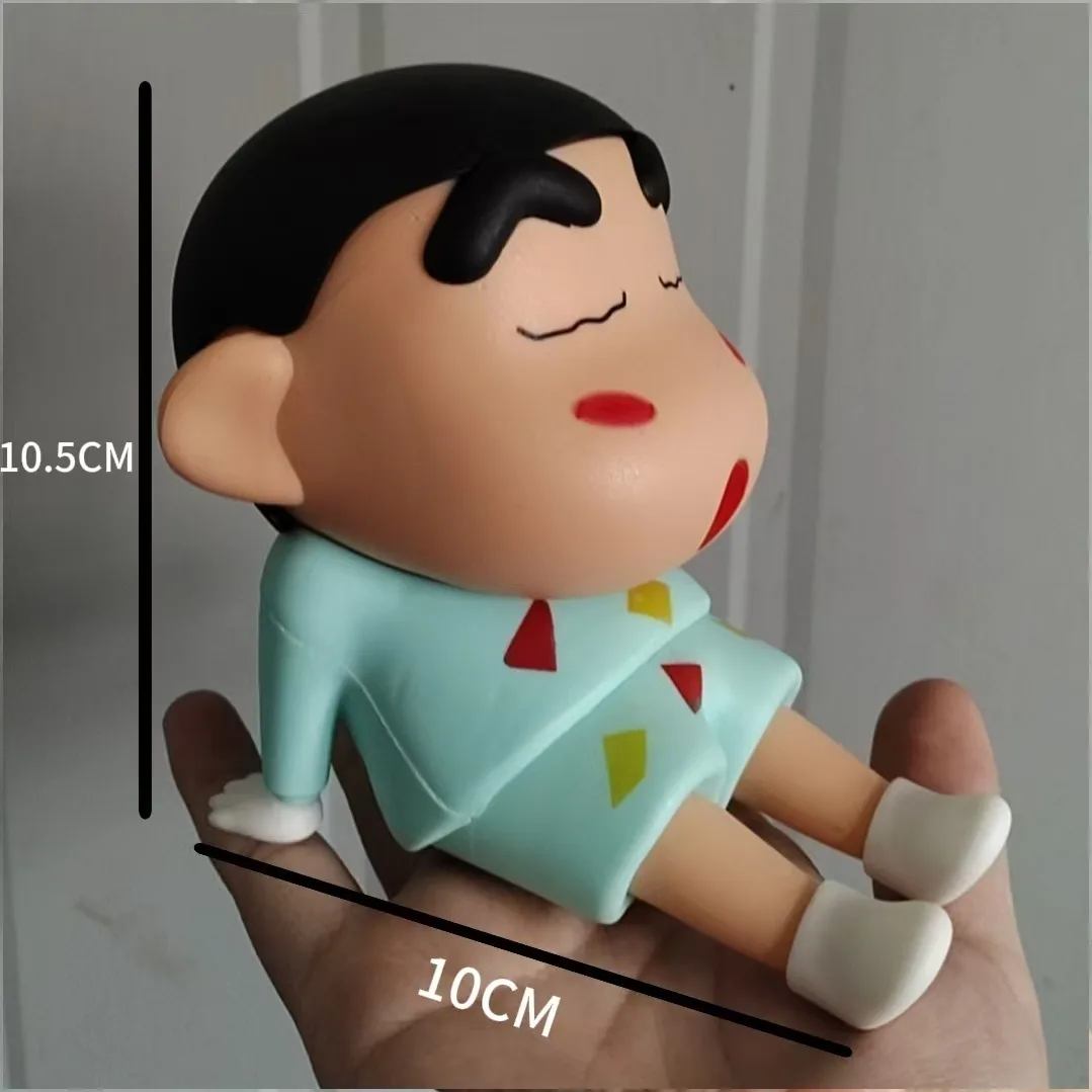 In stock Crayon Shin-chan mobile phone holder childhood lazy netroots anime handmade PVC tide play gift cute ornaments dolls
