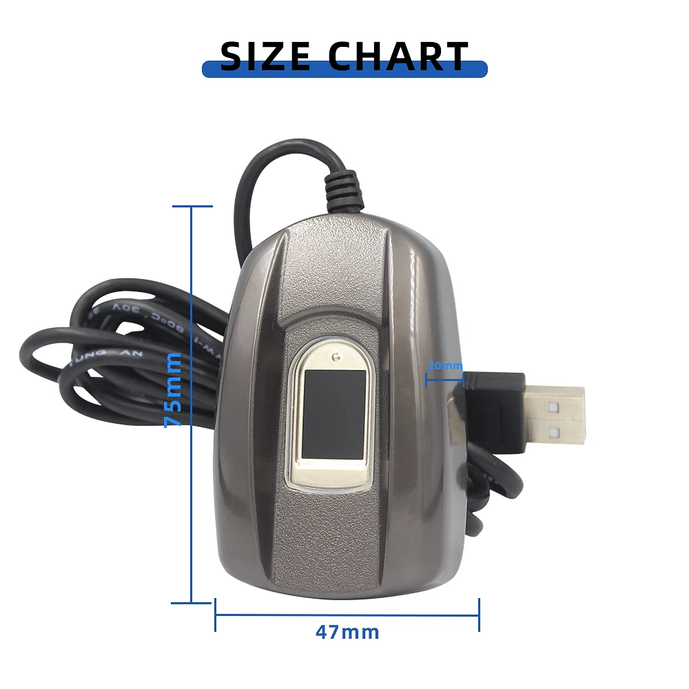 USB Biometric Fingerprint Scanner Fingerprint Reader Free SDK USB Reader Standalone Metal Case reader Semiconductor Fingerprint
