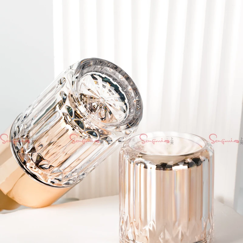 30ml 50ml Customized Luxury Empty  Acrylic Lotion Pump Bottle High Quality OEM Round Bottle for Cosmetic Packaging