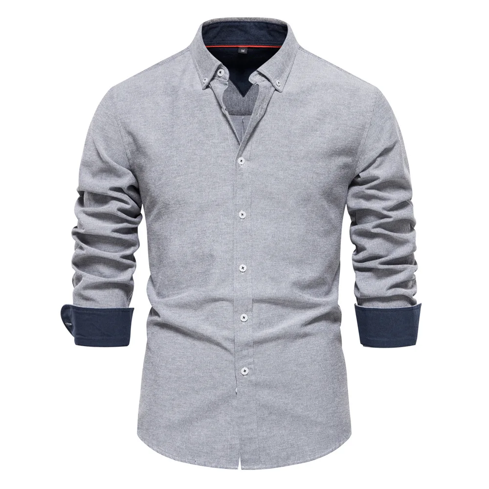 Classic 3/4 Long Sleeve Compression Shirt Black Men Cut And Sew Fancy Shirts Wrinkle Resistant Casual Long Sleeved Shirts