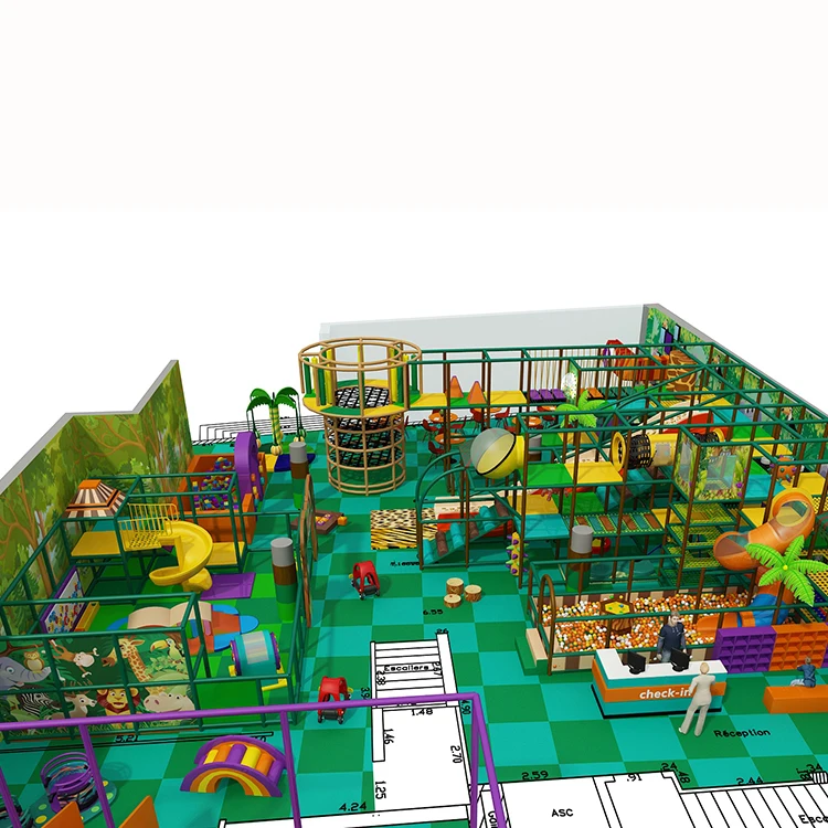 Personalized jungle amusement park playground suit slide soft play area kids playground equipment, indoor kids playground