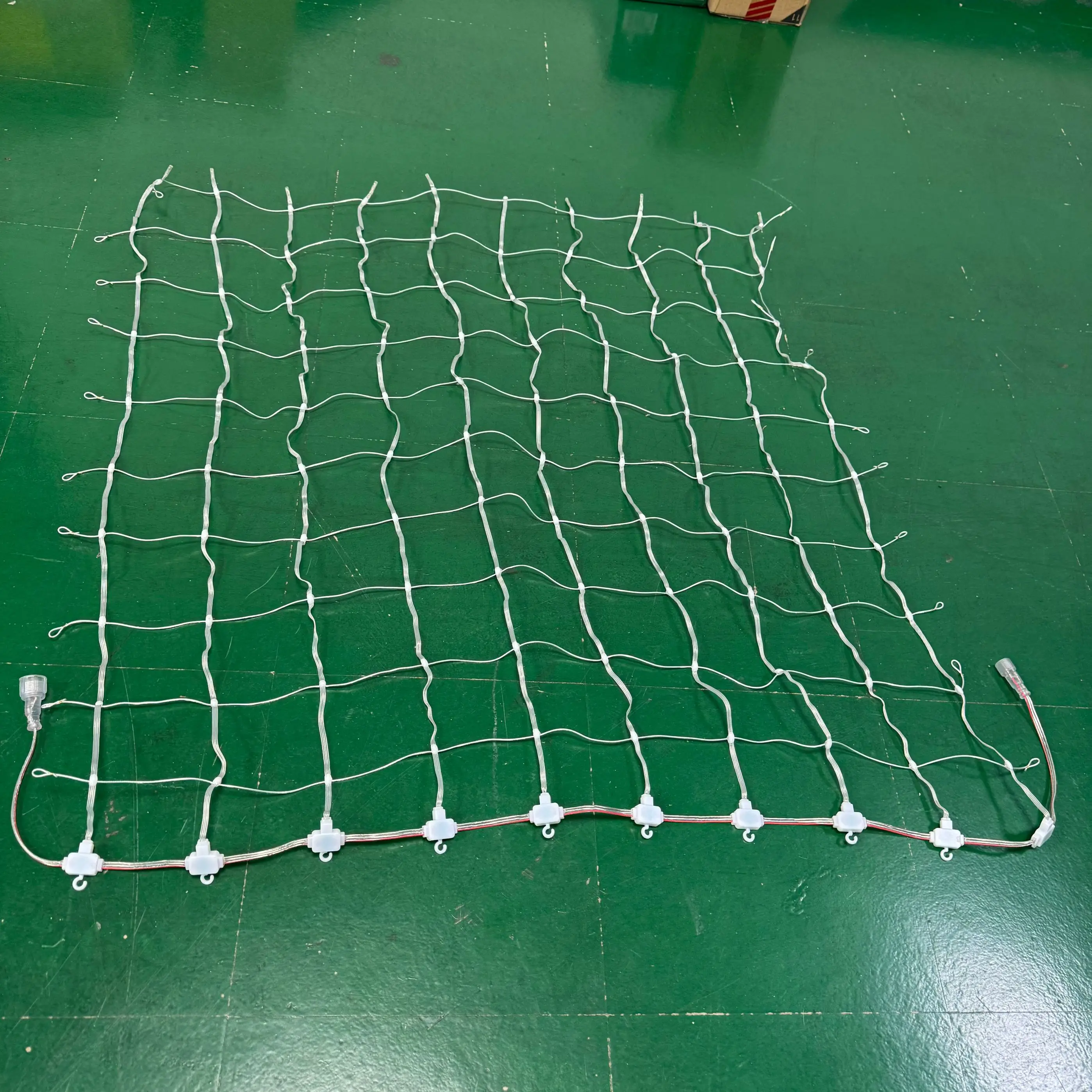 DC12V 100mm Pitch Addressable WS2812B RGB Smart LED Flexible Seed Flexible Matrix Grid Screen Lights P67 Clear Wire 1M wide