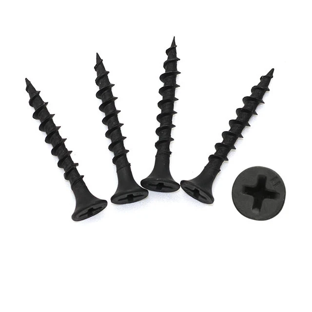 Manufacturers Import 5Inch 1-1/4 25Mm 3.9Mm Self-Tapping Black Phosphate Gypsum Bugle Fine Thread Fasteners Drywall Screw Taiwan