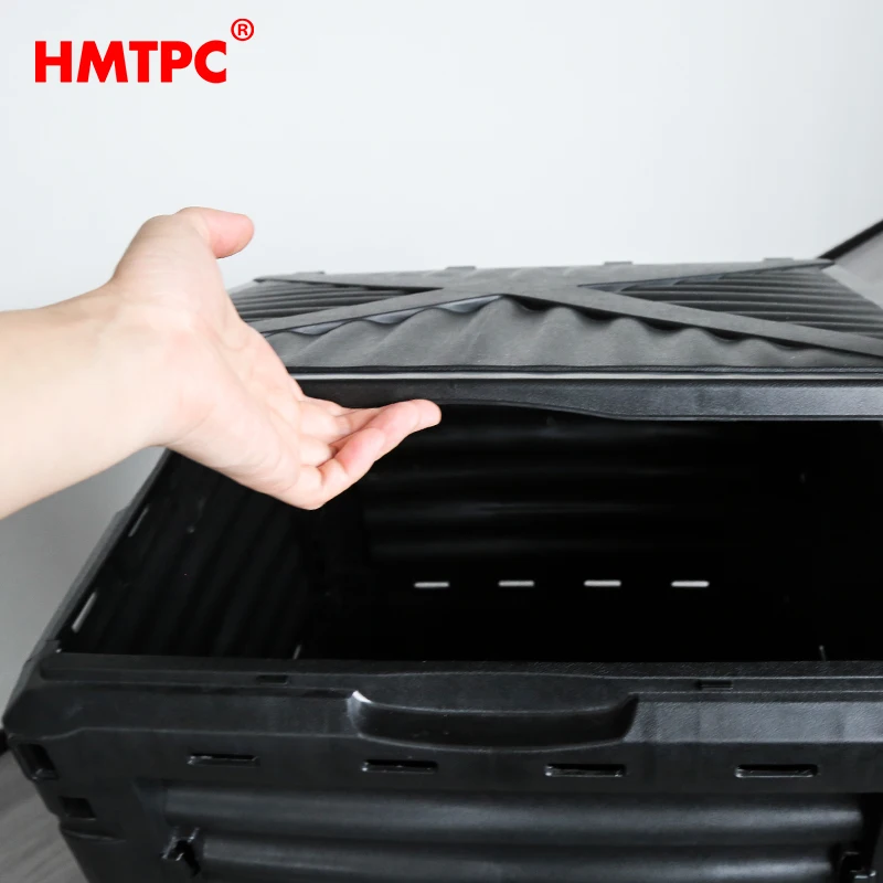 Factory Wholesale Easy assembly Outdoor Black 300L 500L Compost Bin Industrial Composter Food Waste Machine with Lid and Door