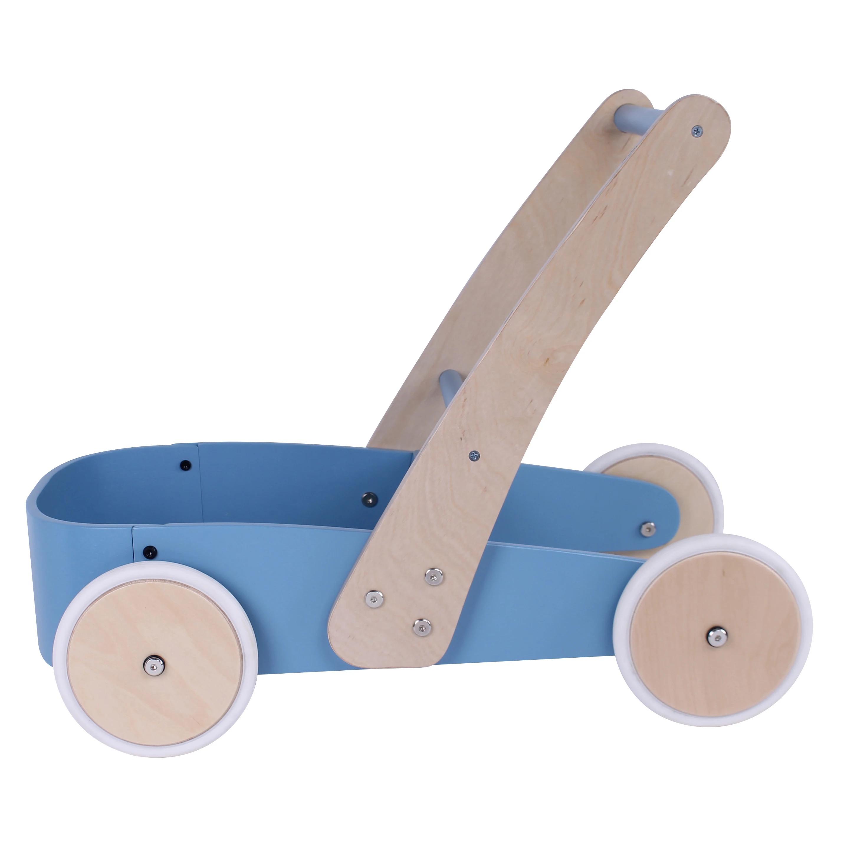 Wooden baby walker Dolls Pram pushing and pulling toys