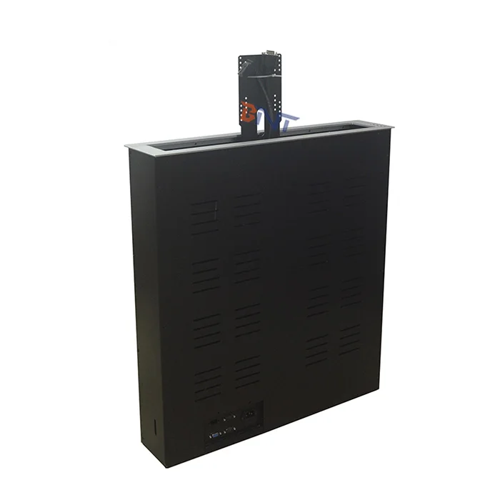 Customized Paperless conference system computer LCD hidden desktop flip up monitor Anti-pinch screen lift for 22inch