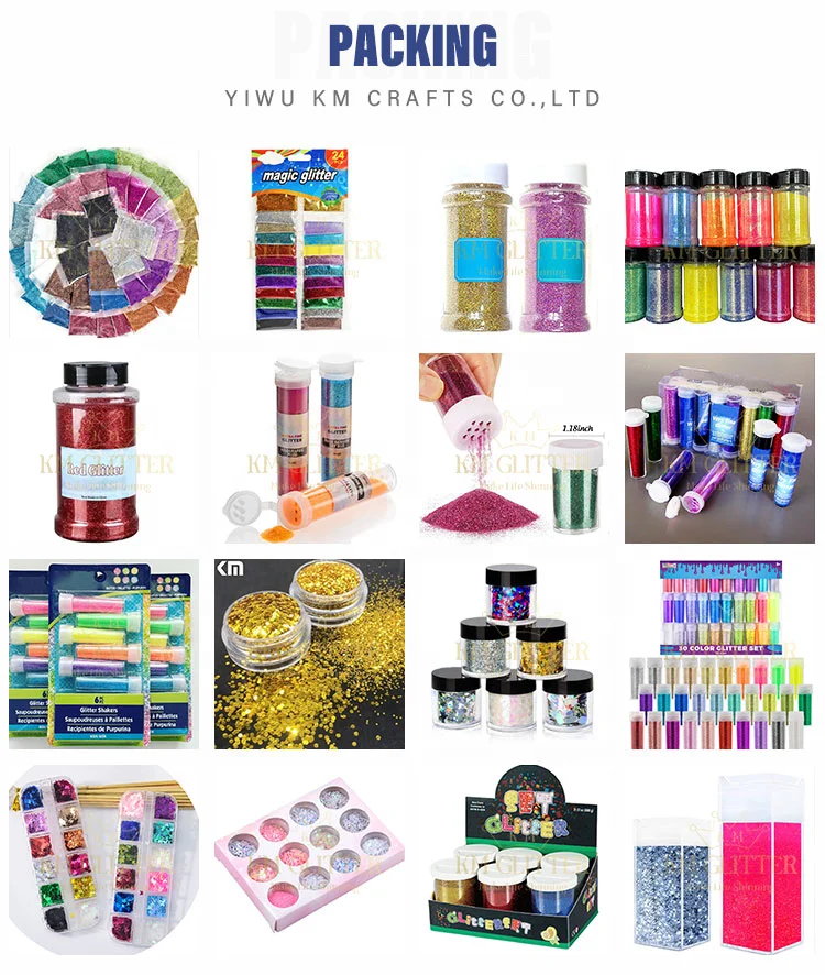 Factory Bulk Supply Wholesale Color Customized Shape Series Colorful Glitter for Christmas Decoration