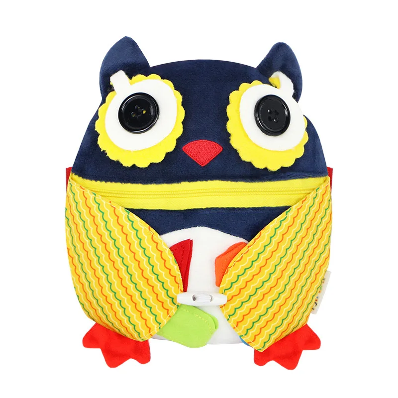 New Montessori Early Education Owl Puzzle Toy Baby Learn Button Toddlers Life Button Zipper Tie Shoe Lace Toy