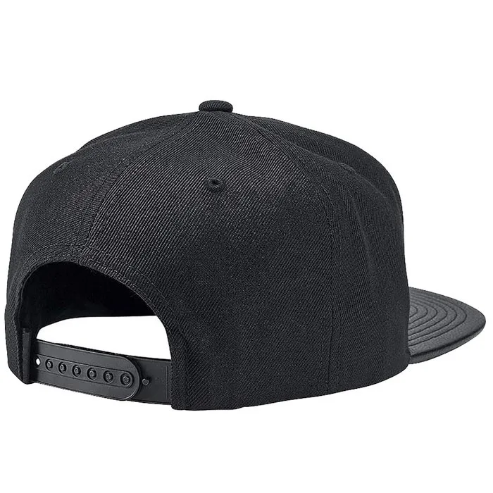 6 panel 3d puff embroidery green underbrim hat snapback hat