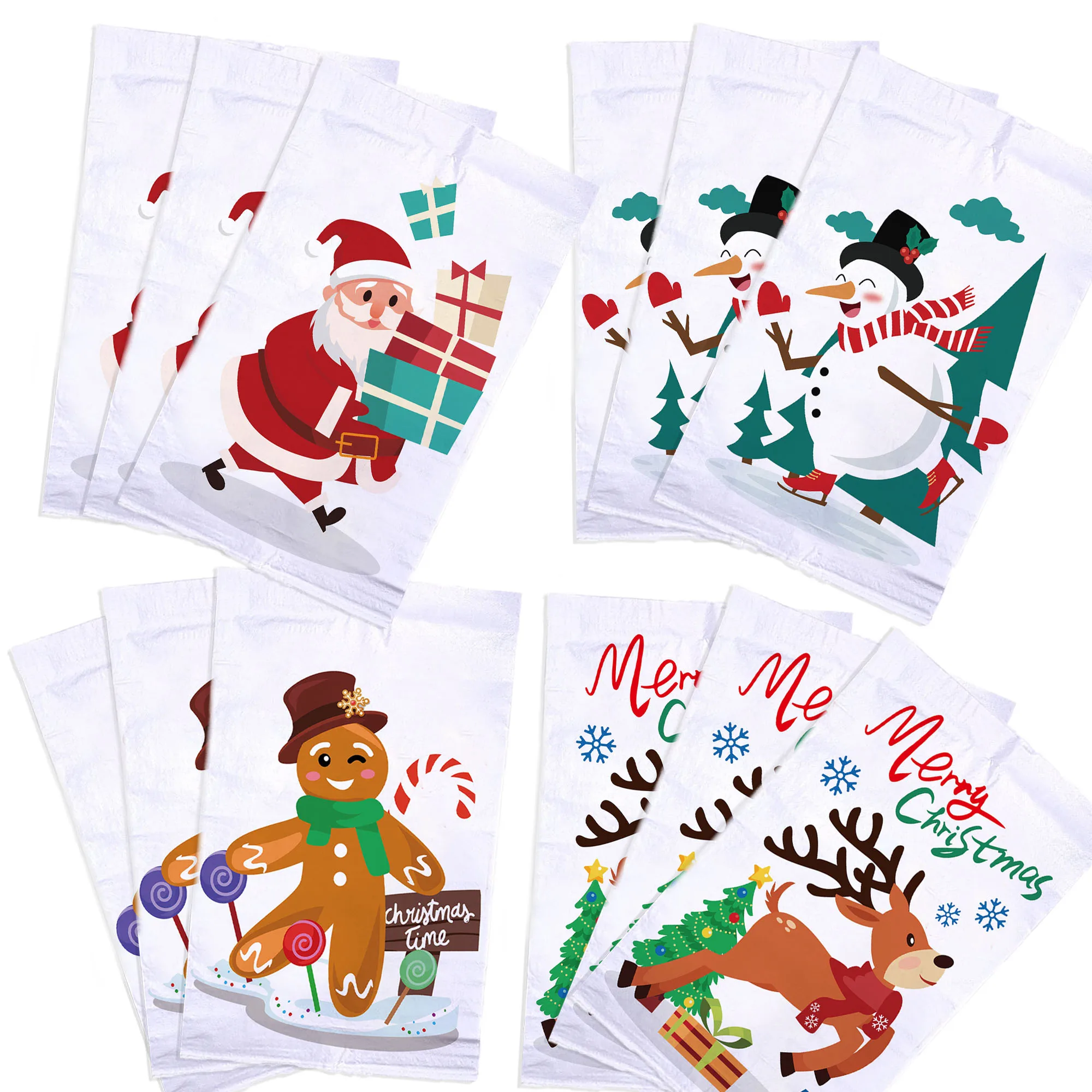 Xindeli YX008 Christmas Theme Santa  Snowman Sack Race Bags Backyard Games Jumping For Christmas Party Supplies