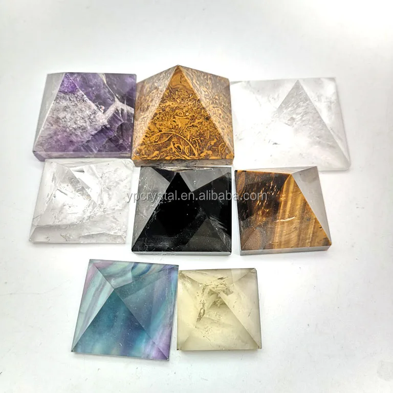 Mess Sale Citrine Quartz Crystal Pyramid Black Obsidian Crystal Pyramid Gift